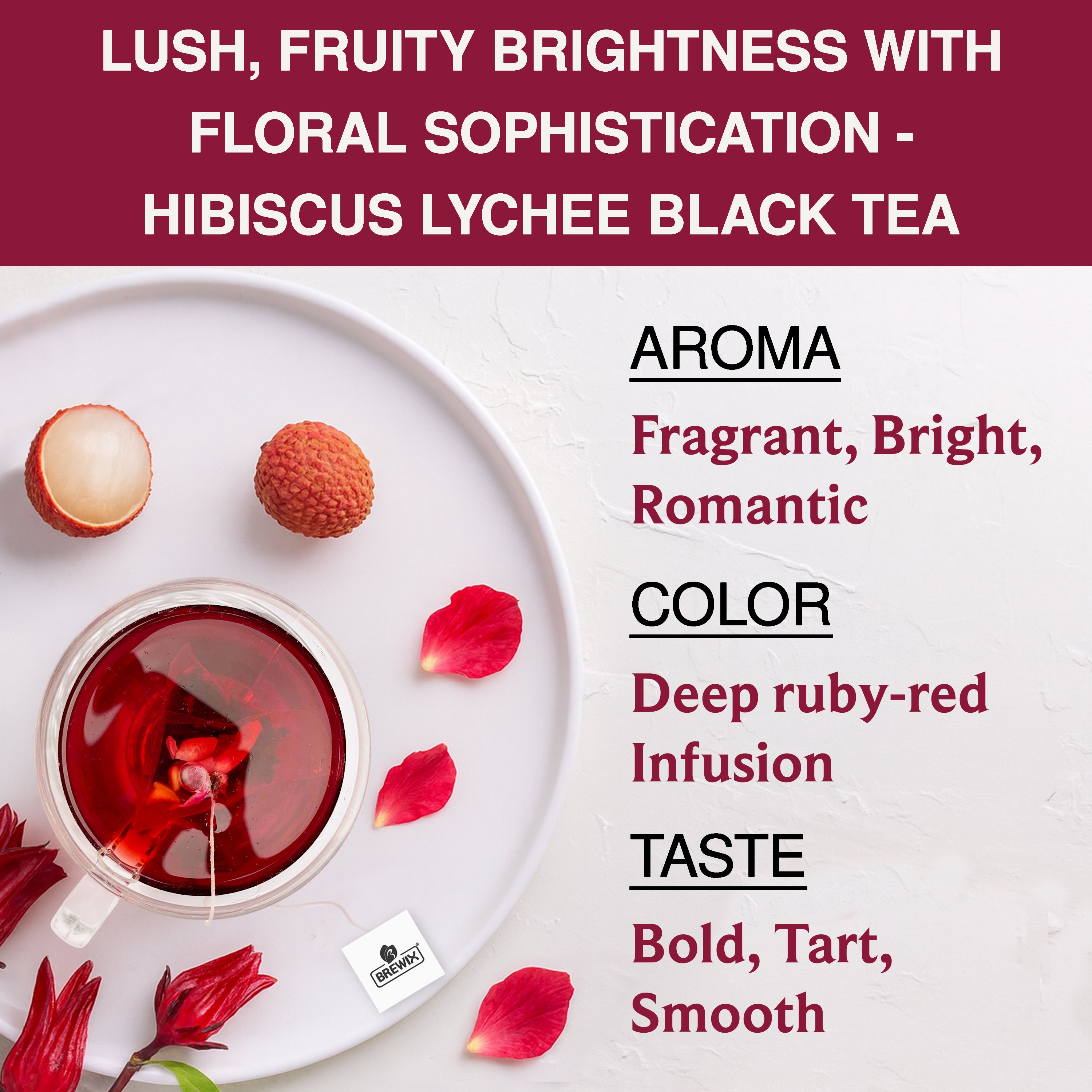 Hibiscus Lychee | Naturally Zesty, Bright, Floral & Beautifully Balanced