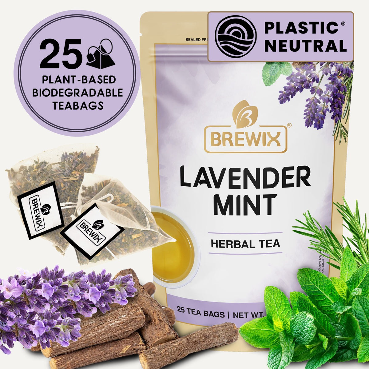 Lavender Mint Herbal Tea, Relaxation & Digestive Wellness