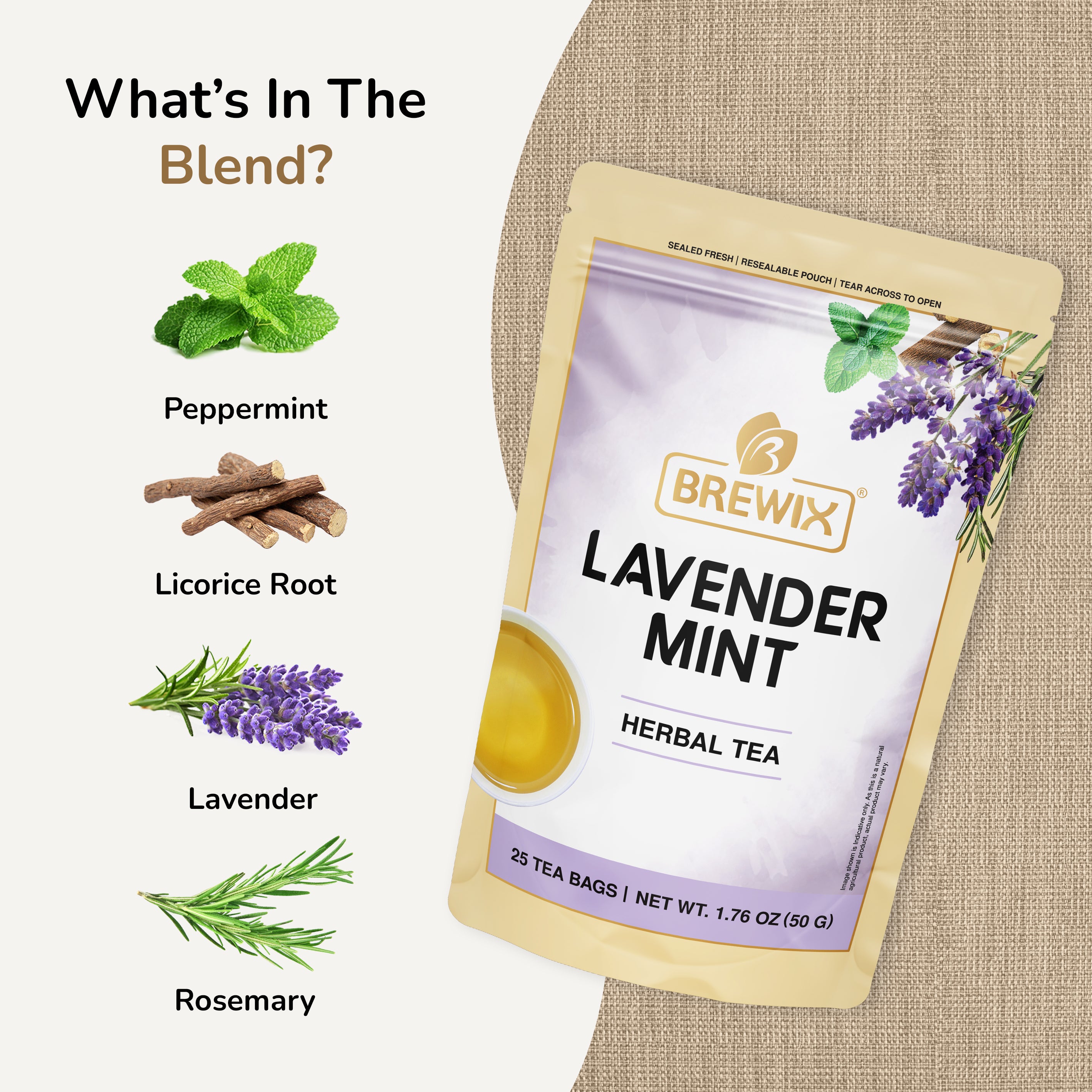 Lavender Mint, 25 Pyramid Bags