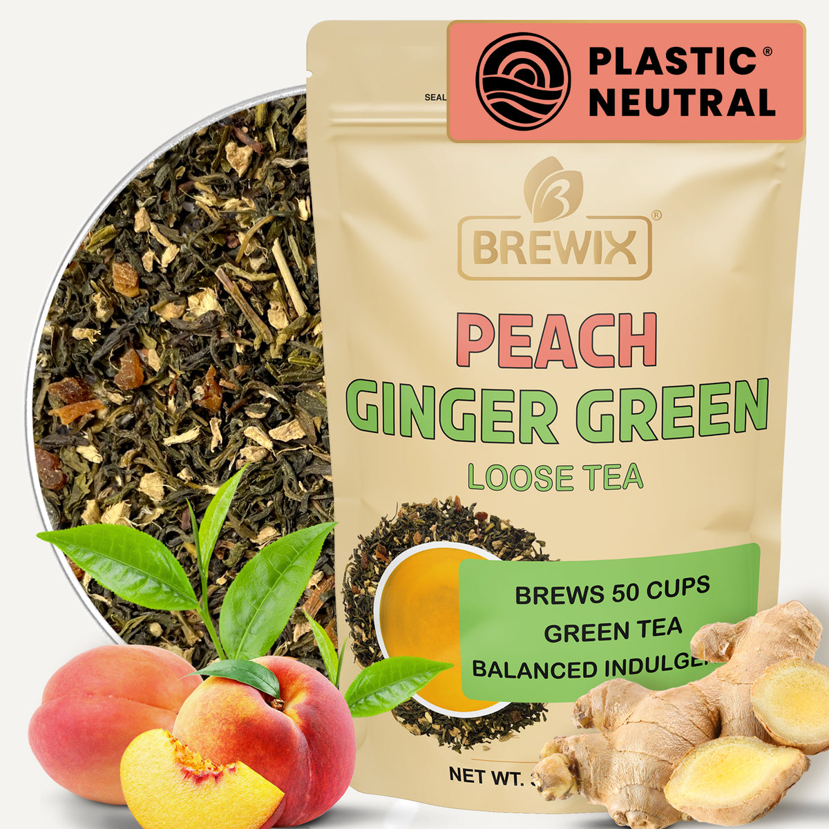 Peach Ginger Green Tea | A Peachy Little Pick-Me-Up