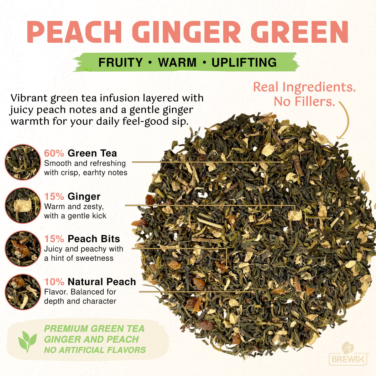 Peach Ginger Green Tea | A Peachy Little Pick-Me-Up