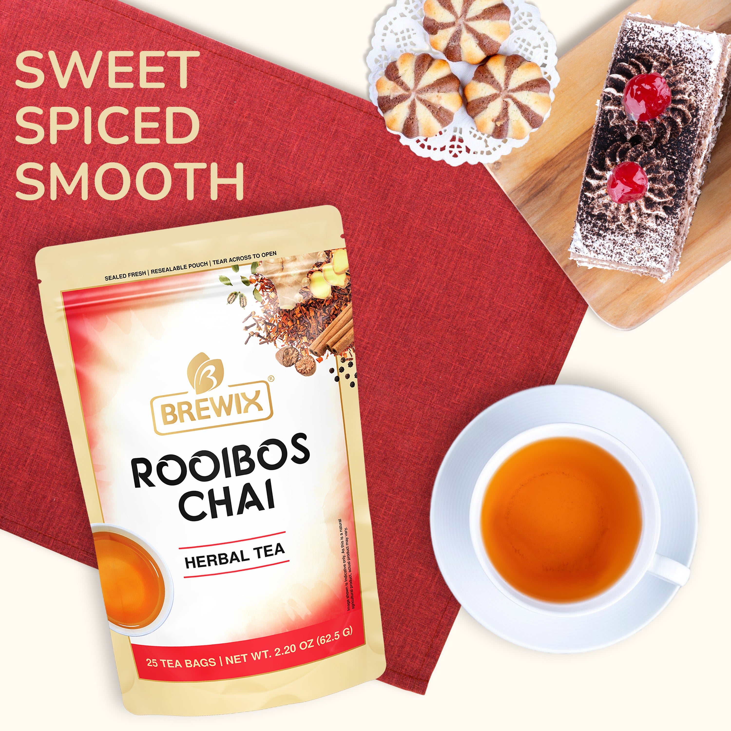 Rooibos Chai Herbal Tea - Spiced Red South African Tea