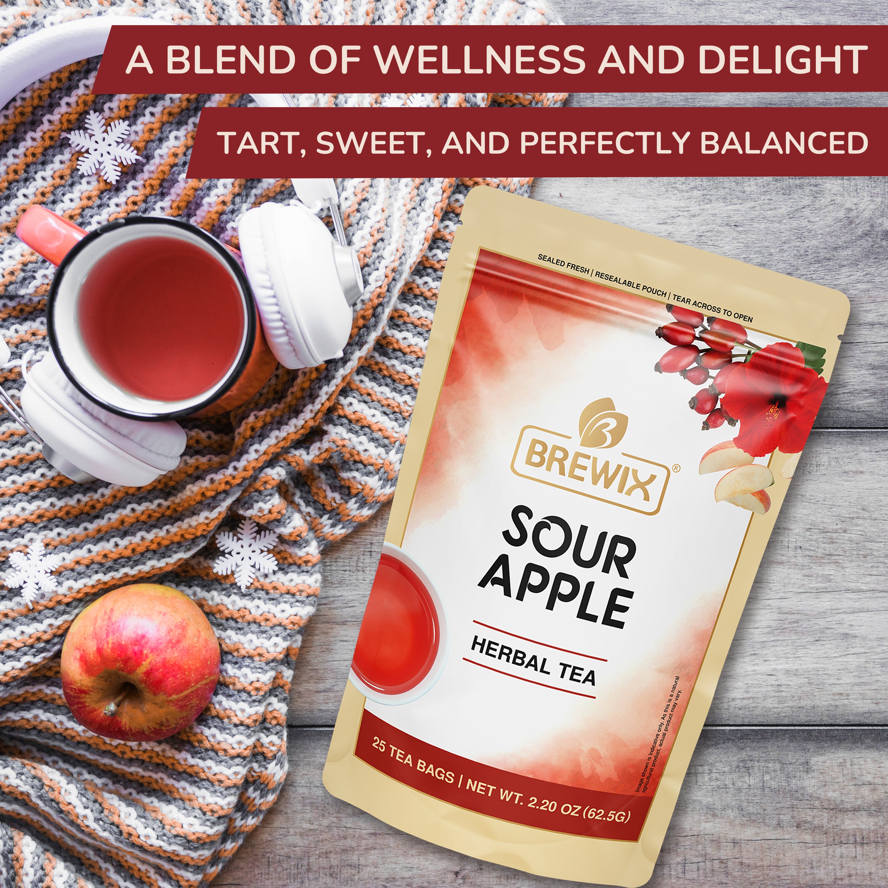 Sour Apple Herbal Tea - Crisp, cozy, and bursting with orchard-fresh flavor