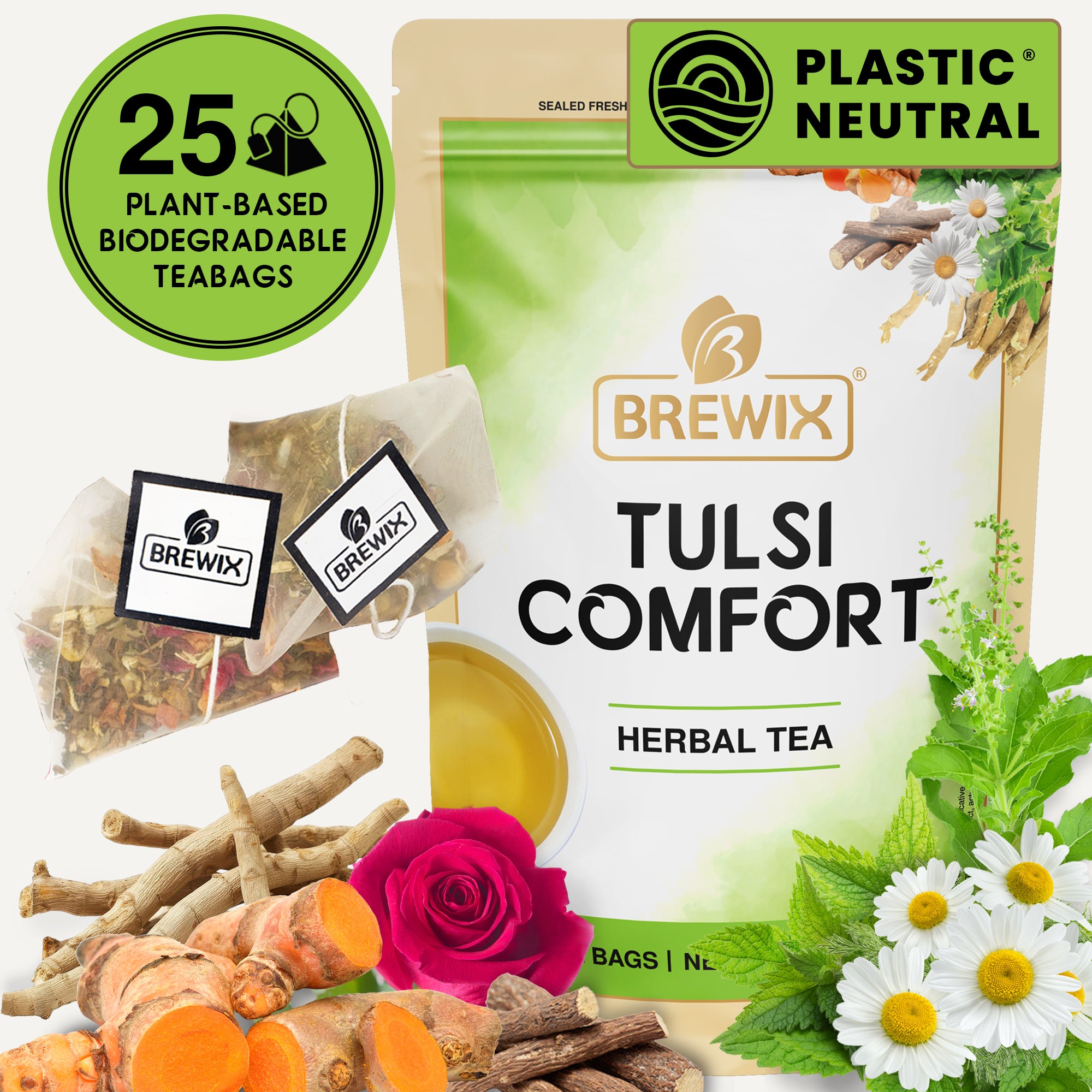 Tulsi Comfort | Caffeine-Free, A holistic, All-In-One Health-Boosting Elixir