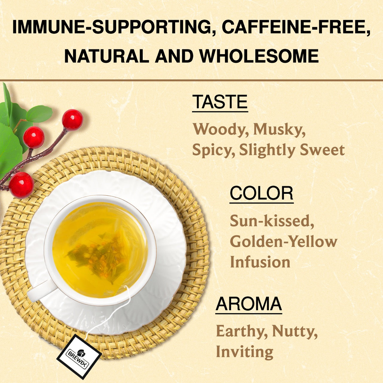 Turmeric Ashwagandha Herbal Tea - Stress Relief & Daily Wellness