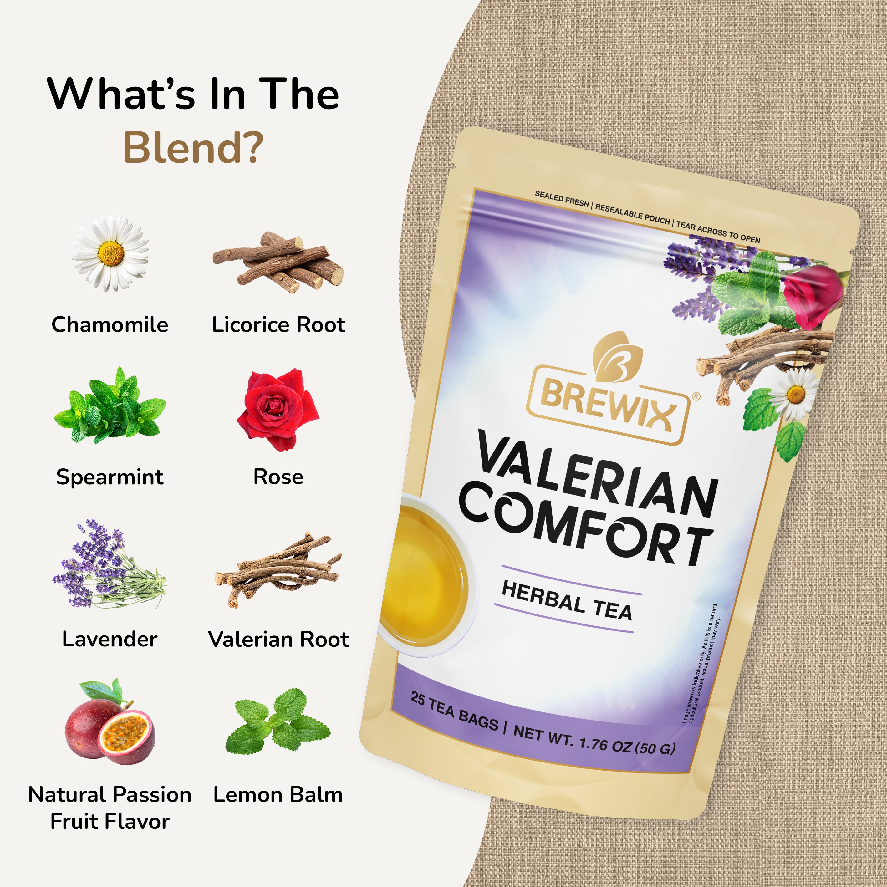 Valerian Comfort Herbal Tea - Natural Sleep Aid*